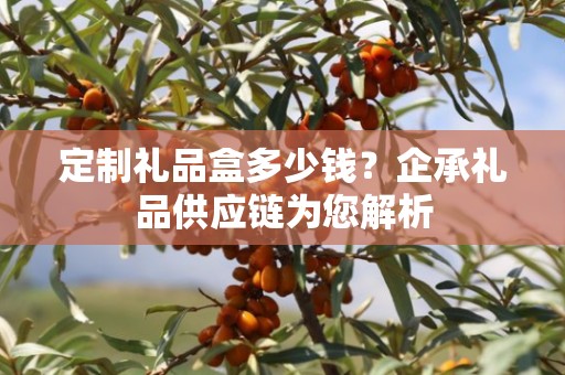 定制礼品盒多少钱？企承礼品供应链为您解析